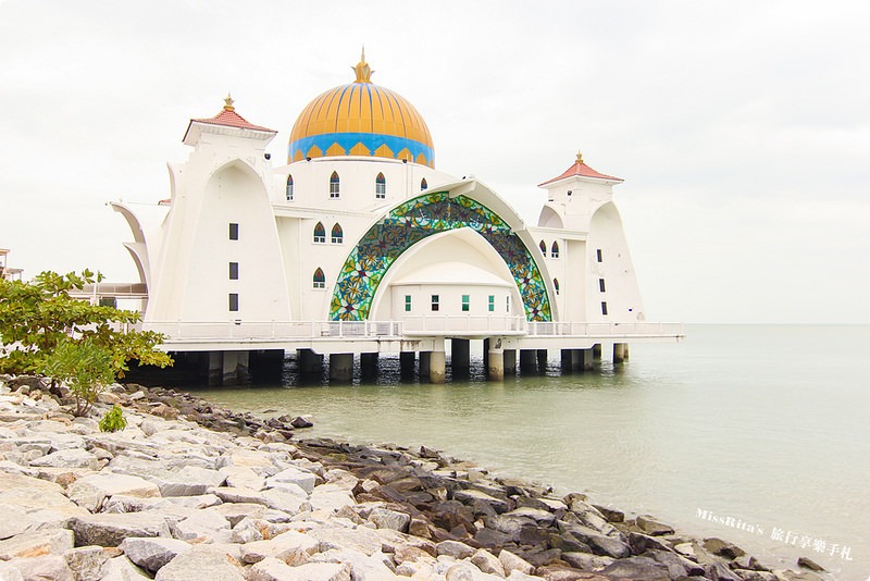馬來西亞 麻六甲 馬六甲景點 Malacca Straits Mosque 清真寺 海上清真寺 Masjid Selat Melaka Pulau Melaka0