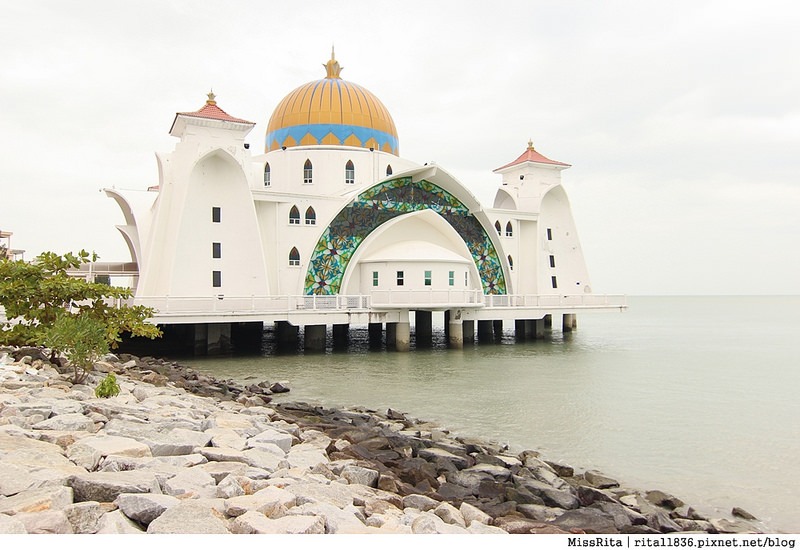 馬來西亞 麻六甲 馬六甲景點 Malacca Straits Mosque 清真寺 海上清真寺 Masjid Selat Melaka Pulau Melaka3